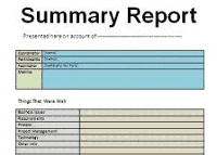 summary report reduced