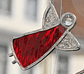 red glass angel