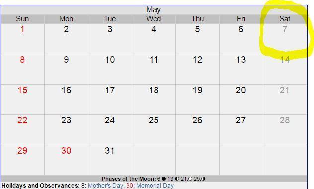 may calendar